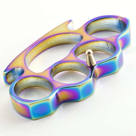 Rainbow Titanium Heavy Duty Buckle Paperweight - TOPHATTER'S ARMORY DEALS