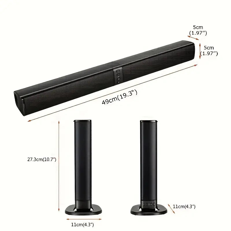 20W 3D Home Theater Stereo Surround Wireless Speaker - Black