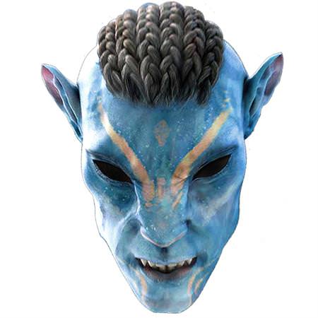 Pandora Blue Creature Na-vi Warrior Face Mask Jake - TOPHATTER'S ARMORY DEALS