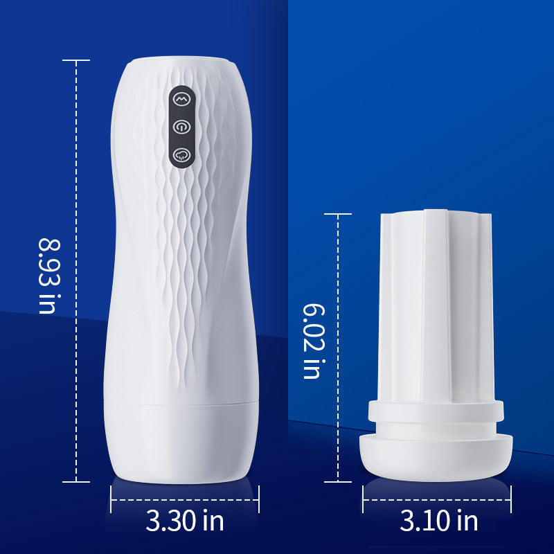 Acmejoy - Language Voice Male Stroker Masturbator With Heated Base, 5 Suction 10 Vibration