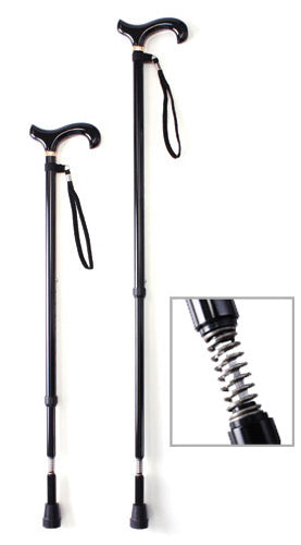 Aluminum Adjustable Derby Cane with Shock Absorber, 32-41