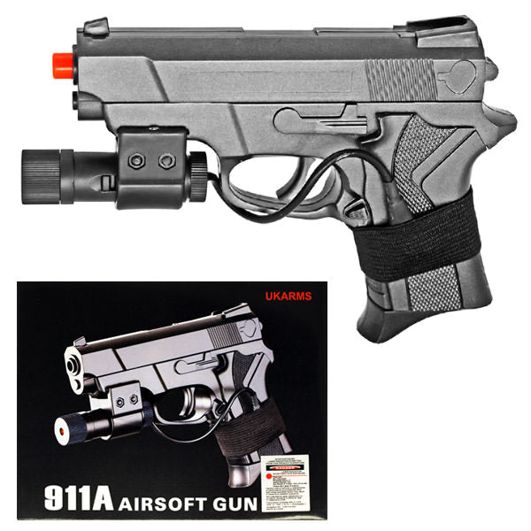 911A Spring Airsoft Handgun With Red Dot Laser