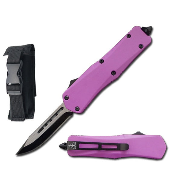 7" Purple Tactical Recon OTF Combat Knife - TOPHATTER'S ARMORY DEALS