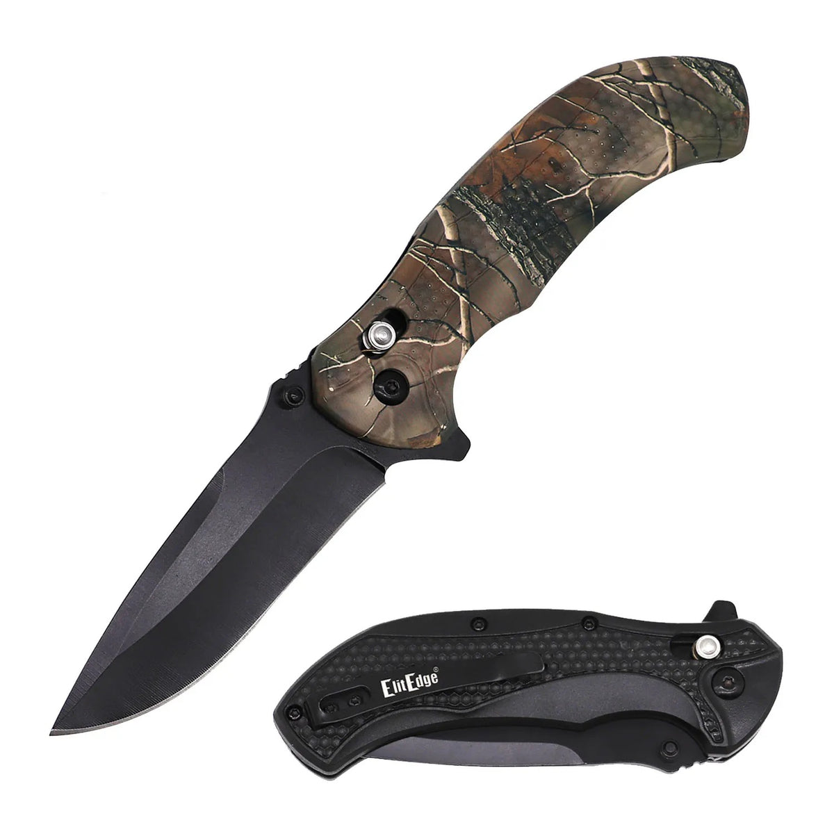 4.75" Closed Camo Handle Spring Assisted Axis Lock Folding Knife - TOPHATTER'S ARMORY DEALS