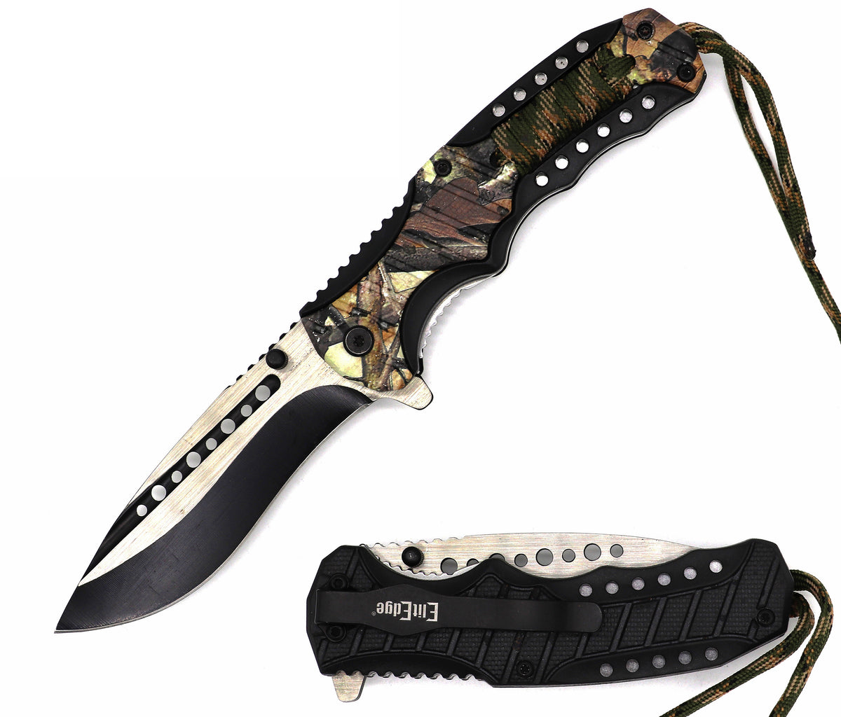 4.5" Closed Spring Assisted Pocket Knife - Tactical Paracord - TOPHATTER'S ARMORY DEALS