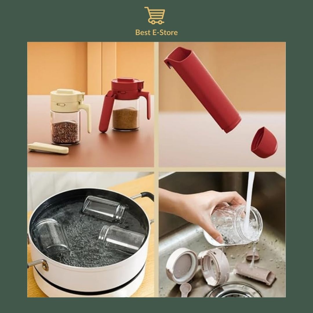 π Kitchen Essential: Spice Jars with Lock & Measuring Spoon π₯π©βπ³