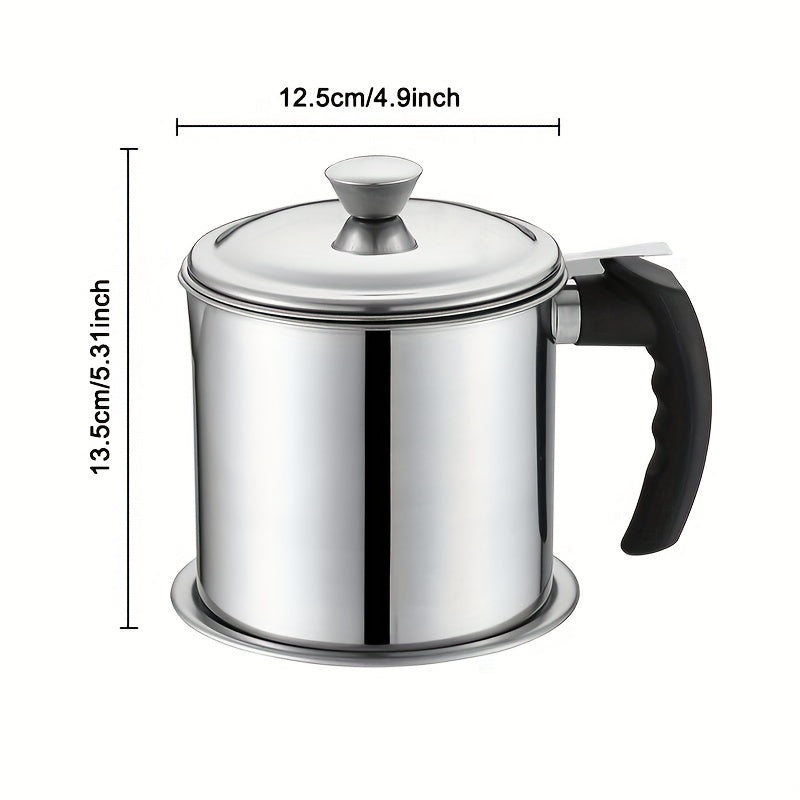 Stainless Steel Grease Keeper with Strainer