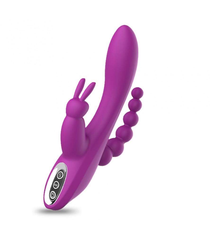 3-in-1 7 Vibrating Modes Rabbit G-Spot Stimulator Anal Dildo Vibrator - Rabbit Vibrator product image for intimate wellness a