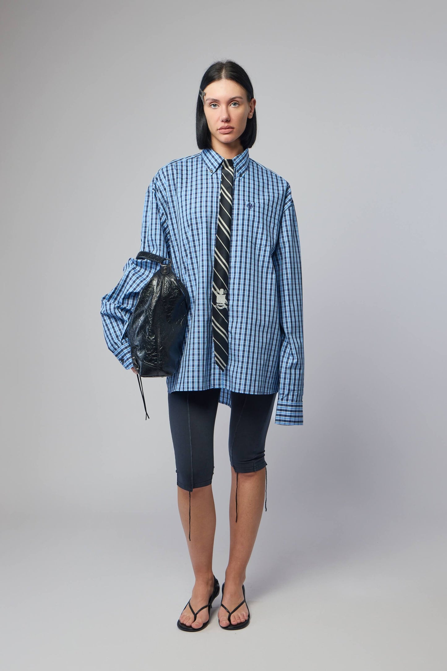 Checked Button-fastening Shirt