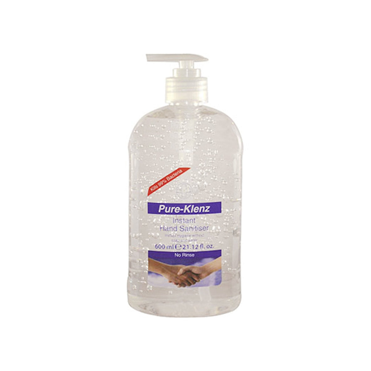 Pure-Klenz Instant Hand Klenzer 600ml Pump Dispenser