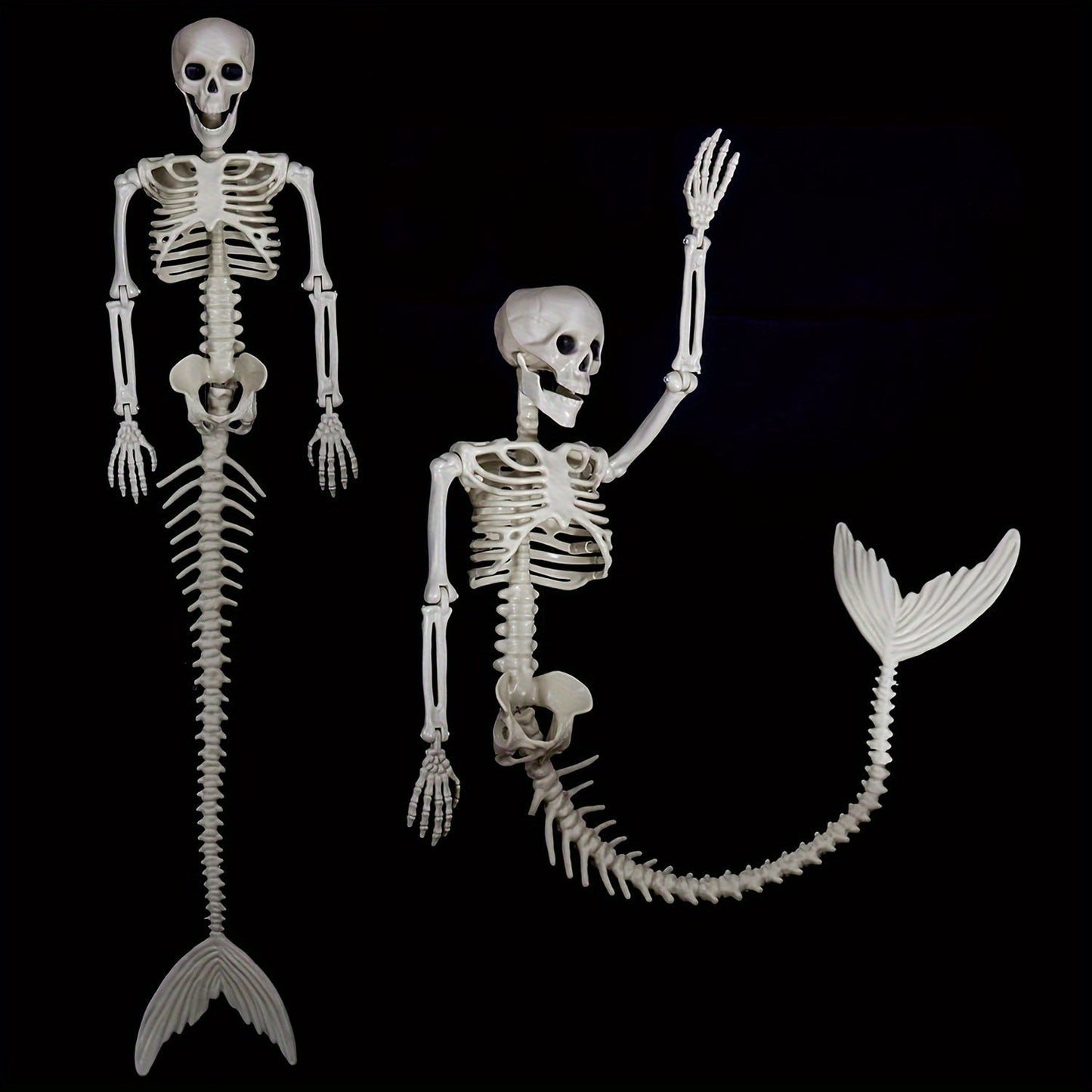 Mermaid Skeleton Decoration - Nautical Theme Hanging Prop