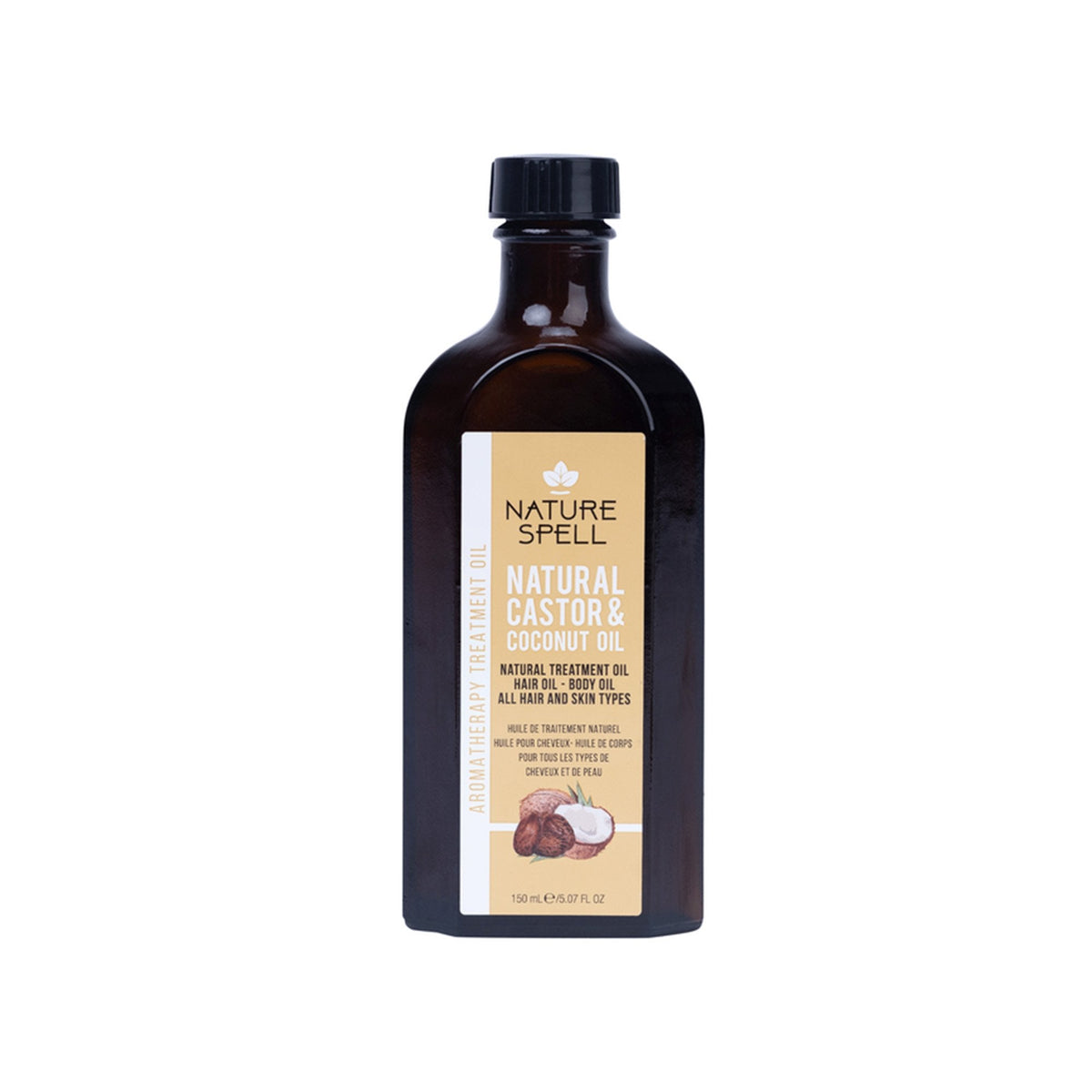 Nature Spell Natural Castor & Coconut Treatment Oil 150ml Bottle
