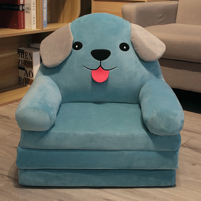 Cozy Youngsters' Folding Sofa with Pillow