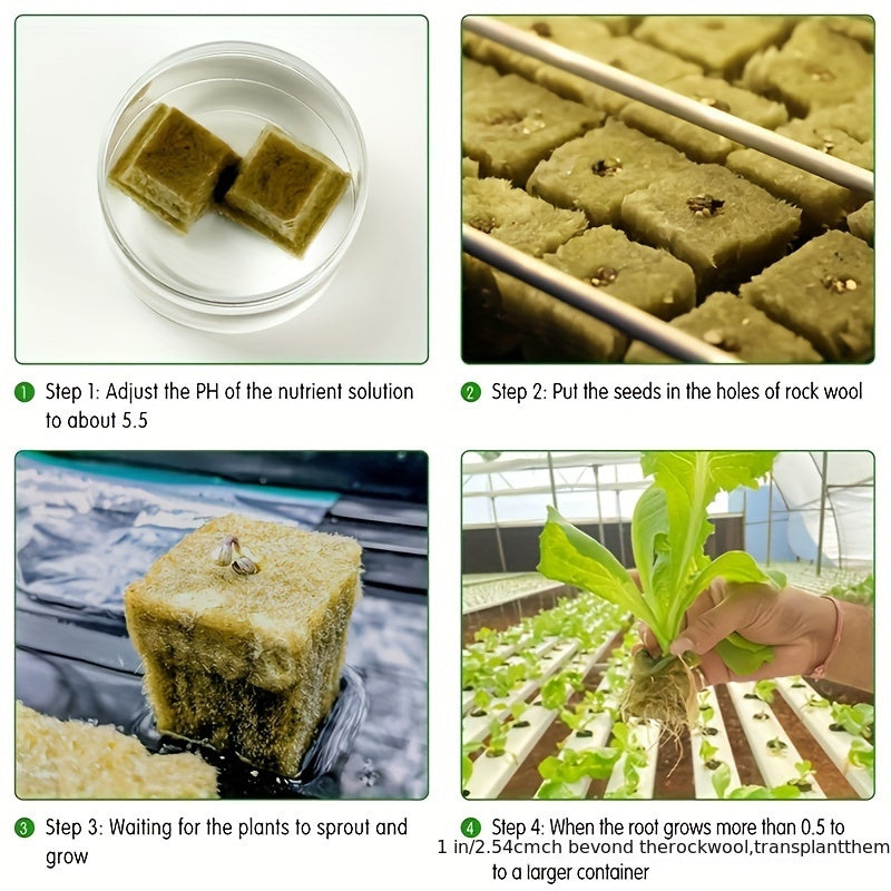 High Porosity Rockwool Grow Cubes for Seed Germination