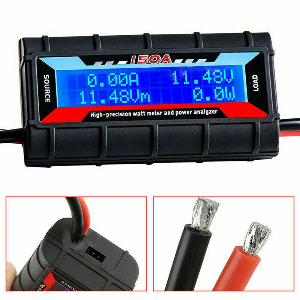 Digital LCD Amp Watt Meter Power Analyzer Solar