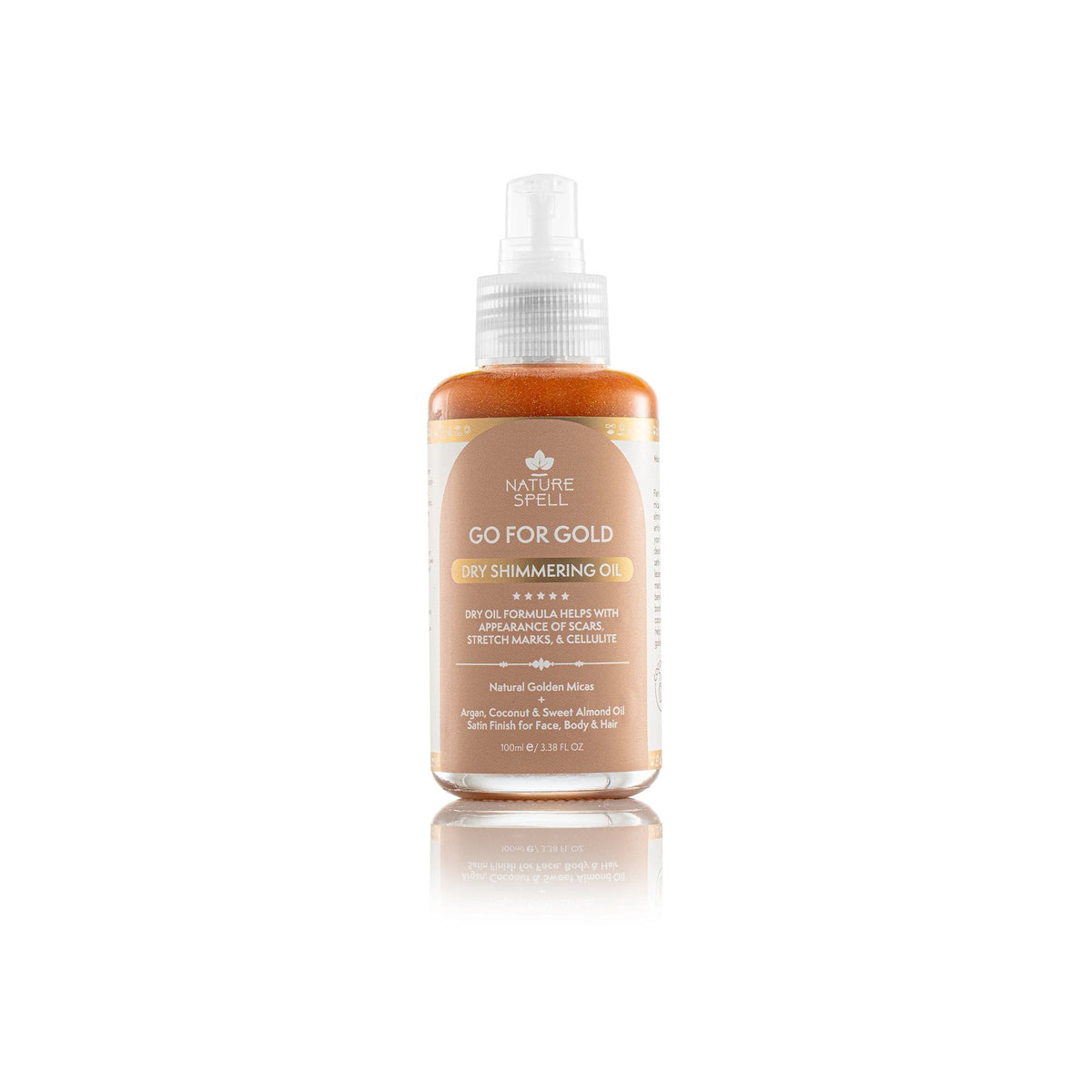 Nature Spell Go For Gold Dry Shimmering Oil 100ml Pump