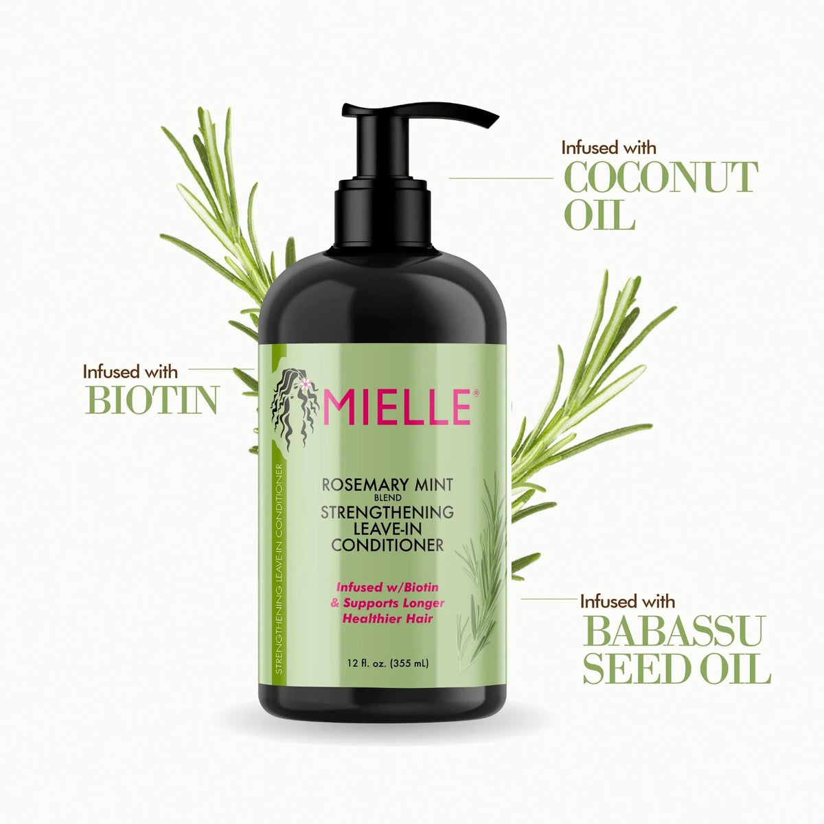 Mielle Rosemary Mint Strengthening Leave-In Conditioner 355ml Bottle
