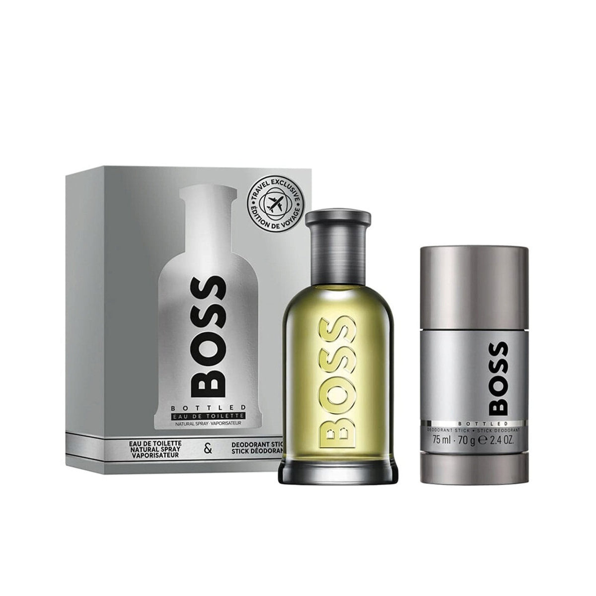 BOSS Bottled Eau De Toilette 100ml & Deodorant Stick 75ml Gift Set