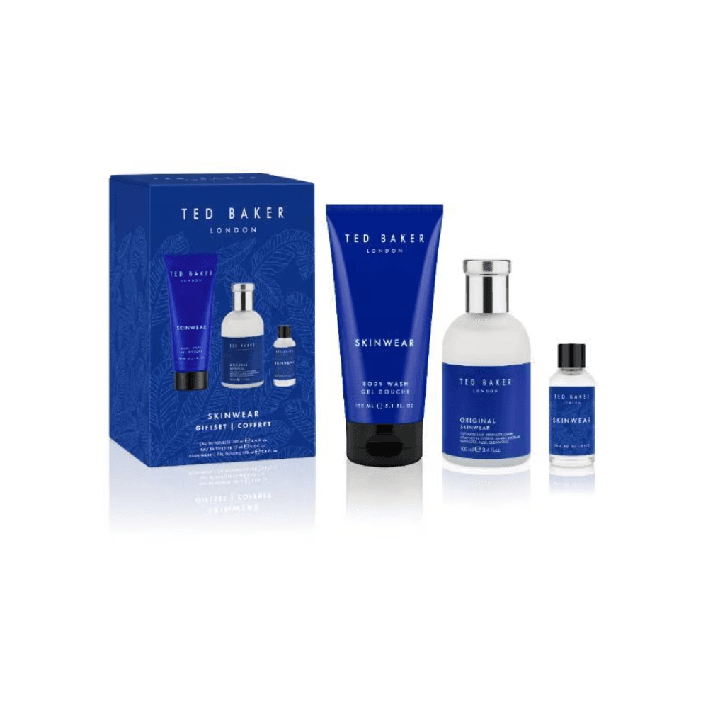 Ted Baker Skinwear Eau De Toilette 100ml & Travel Spray 15ml & Body Wash 150ml Gift Set