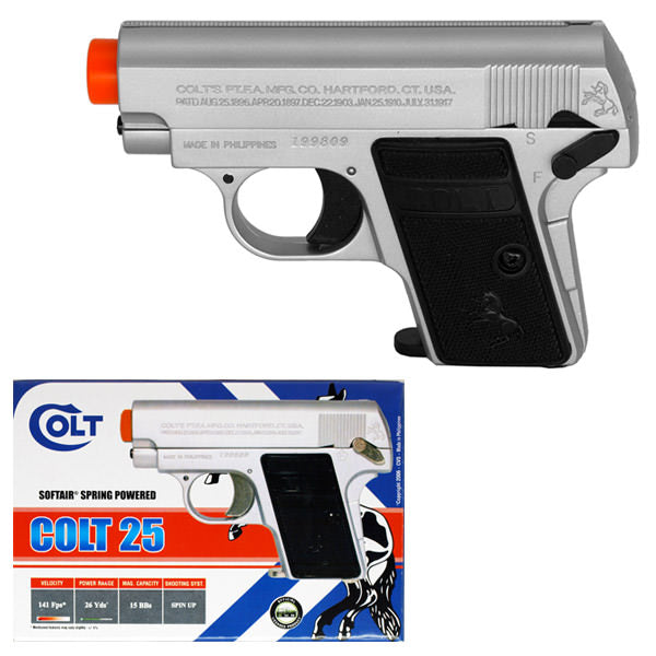 Colt .25 Silver FPS-141 Spring Airsoft Pistol - TOPHATTER'S ARMORY DEALS
