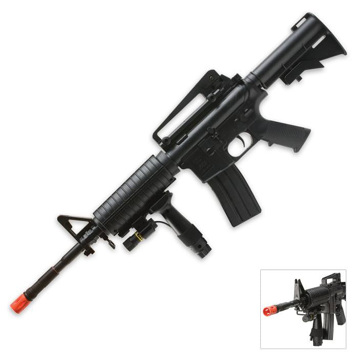 New 320 fps Spring Airsoft M4A1 Carbine Rifle - Laser - TOPHATTER'S ARMORY DEALS