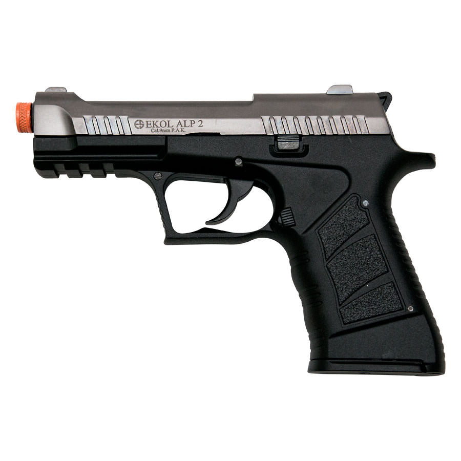 EKOL ALP2 Fume Finish 9mm Sub-Compact V92F Model Front Firing Blank Gun