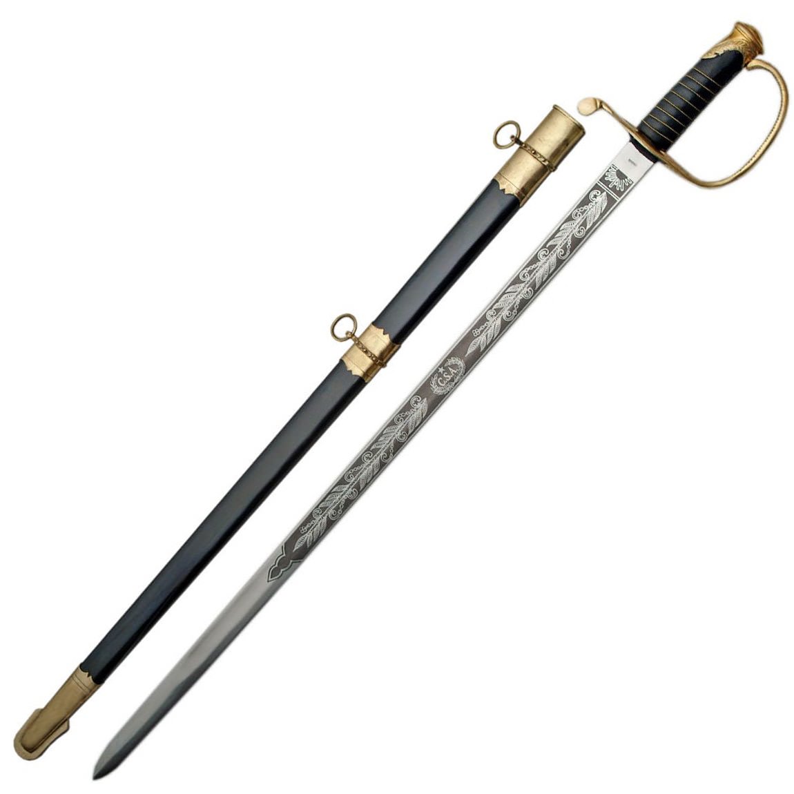 WJ McElroy Confederate Civil War CSA Sword