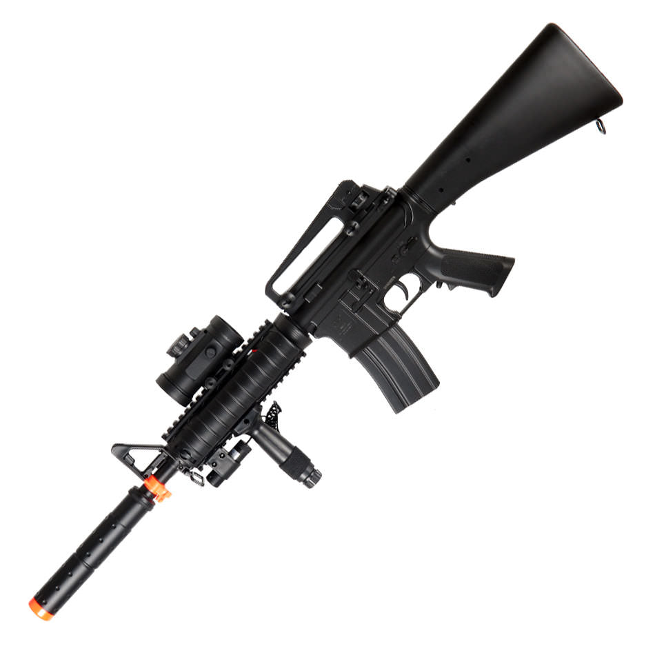 Double Eagle M16 M83B2 FPS-200 Electric Airsoft Assault RIS AEG Rifle - TOPHATTER'S ARMORY DEALS