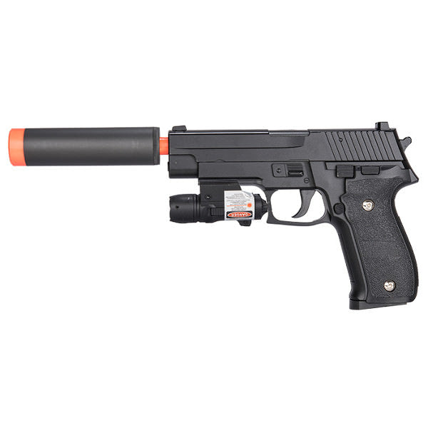 G26A FPS-250 226 Metal Spring Airsoft Pistol With Red Dot Laser - TOPHATTER'S ARMORY DEALS