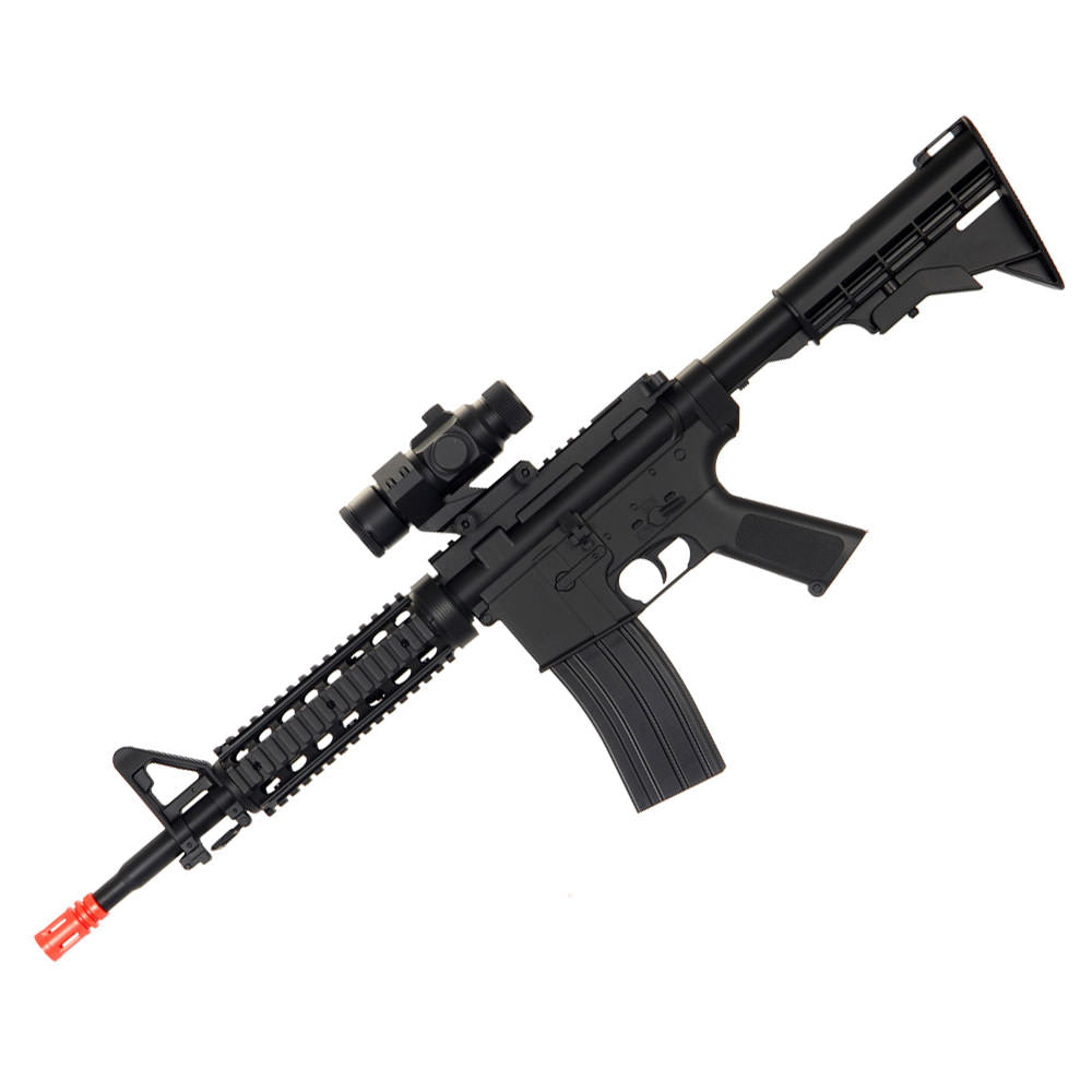 WELL D2802 M4 CQB RIS Electric Airsoft Gun Full Auto Rechargeable FPS-250