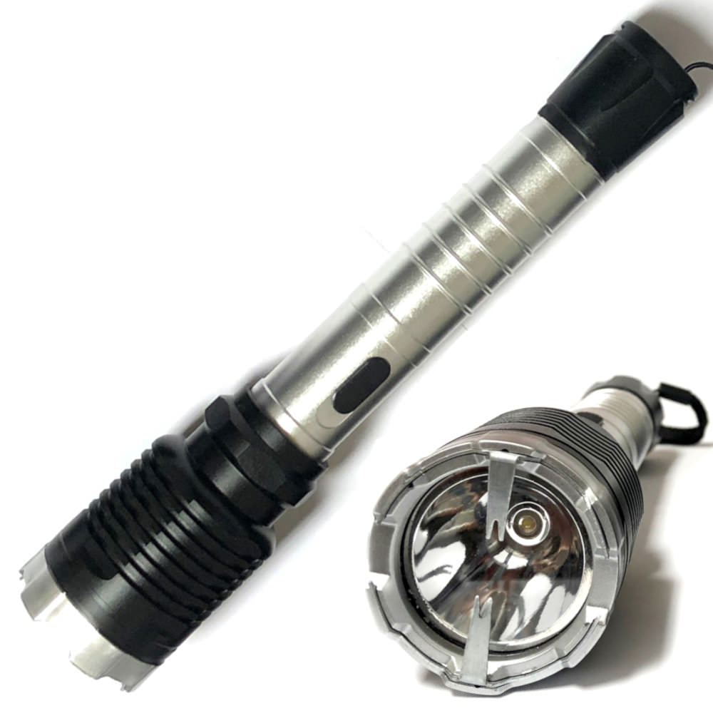 Monster Rechargeable Self Defense Tactical Flashlight Metal Stun Gun