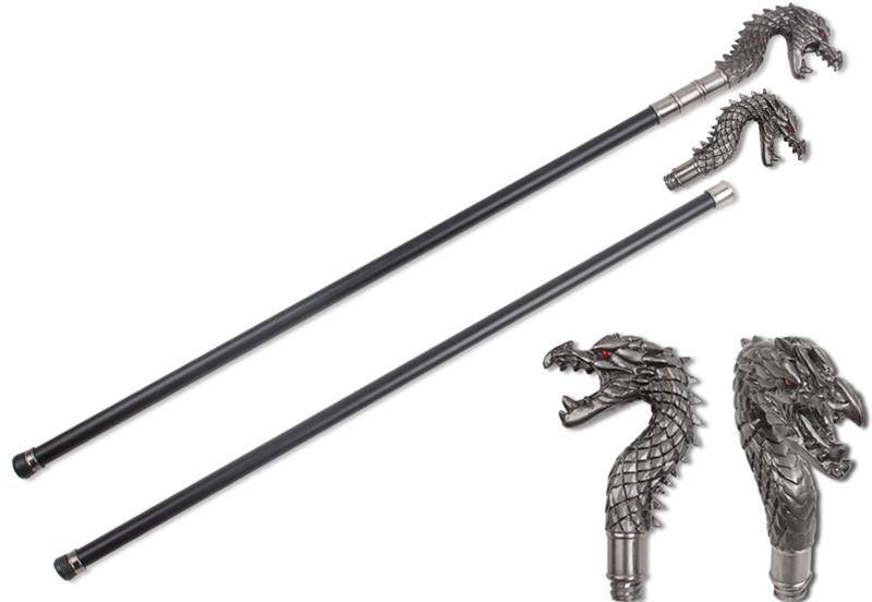 Traditional Flaming Dragon Walking Cane - TOPHATTER'S ARMORY DEALS