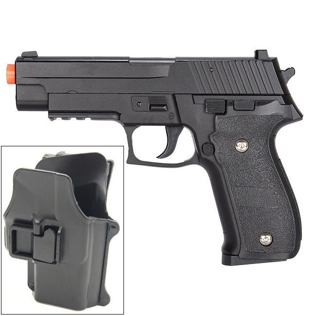 G26H Airsoft Metal 226 Spring Pistol with Quick Release Holster 280 FPS - TOPHATTER'S ARMORY DEALS