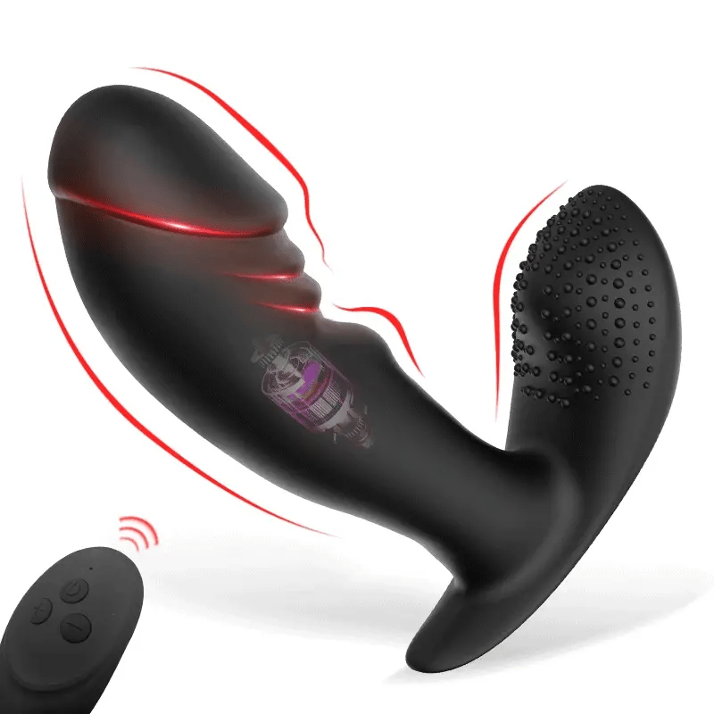 Codie 10 Vibrating Remote Control Rolling Bead Butt Plug Prastate Massager - Anal Toy product image for intimate wellness and