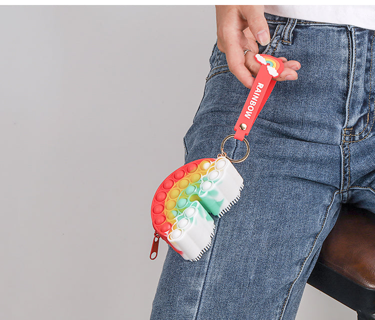 Bubble Popper Keychain Zipper Pouch