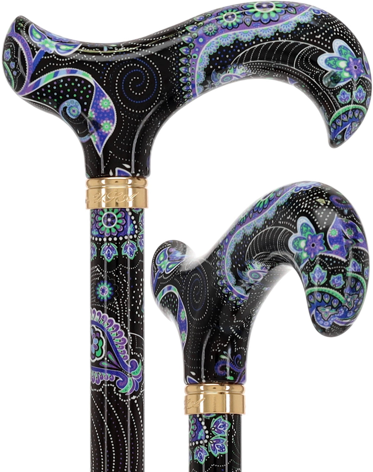 HD Pattern Designer Cane - Matching Handle & Shaft - Durable Adjustable Aluminum