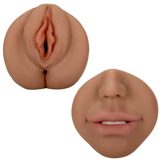 7.4-Inch 3 in 1 Tanned Lifelike Mouth Pussy Anus Pocket Pussy - Adult Wellness Product product image for intimate wellness an