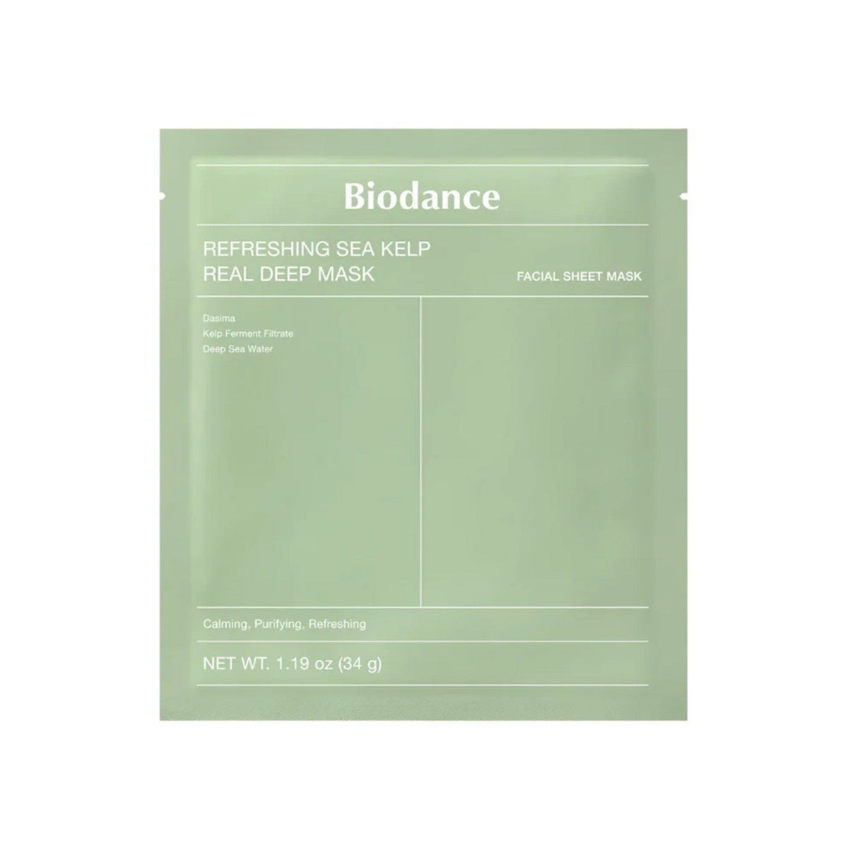 Biodance Refreshing Sea Kelp Sheet Face Mask 1pc Sachets/Units