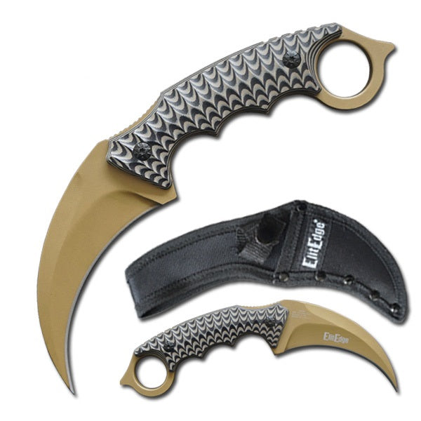 9.25" Tactical Karambit Fixed Blade G-10 Handle Knife - TOPHATTER'S ARMORY DEALS