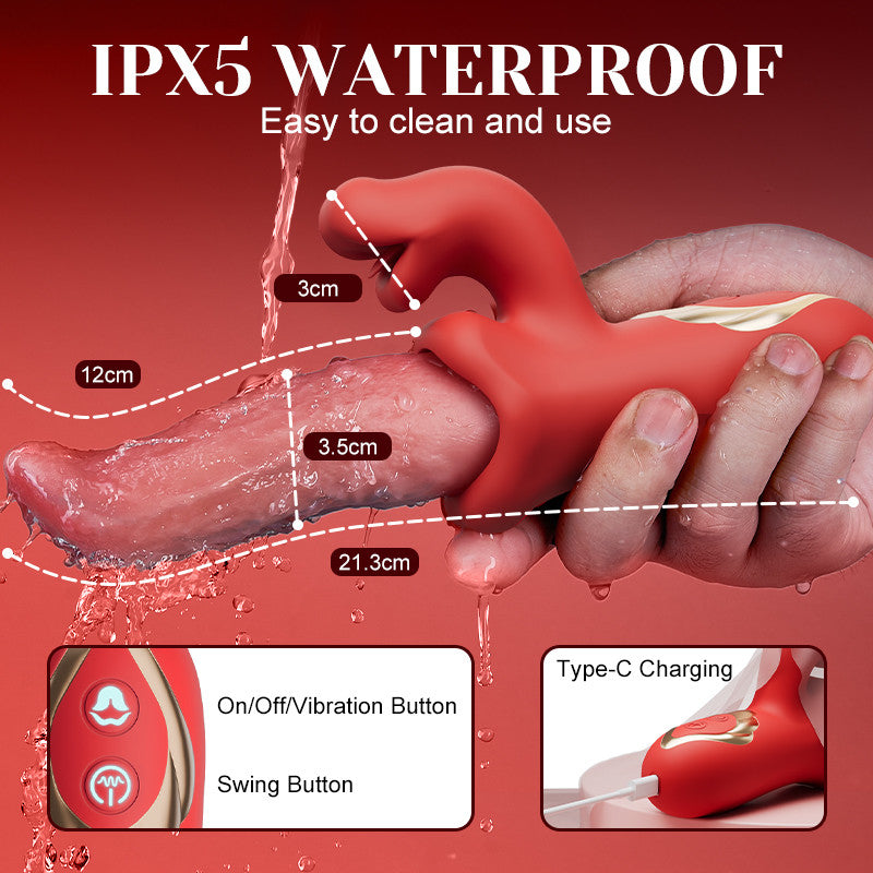 Vesper - Deep Wriggle Prolonged Pleasure Licking Swing Tongue Vibrators for Female Couples Games