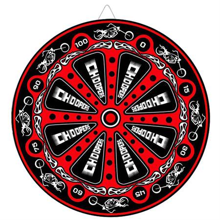 Biker Choppers Red Throwing Knife Target Dart Board - TOPHATTER'S ARMORY DEALS