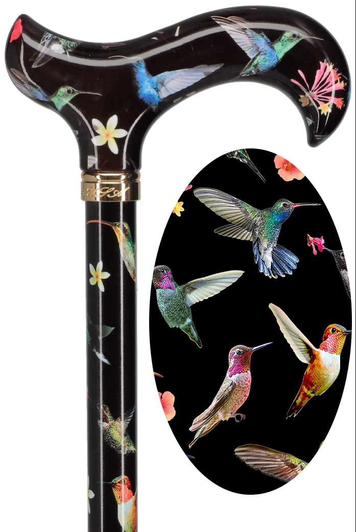 HD Pattern Designer Cane - Matching Handle & Shaft - Durable Adjustable Aluminum