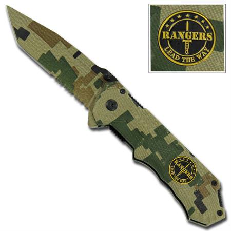 Rangers Lead The Way Spring Assisted Camo Knife