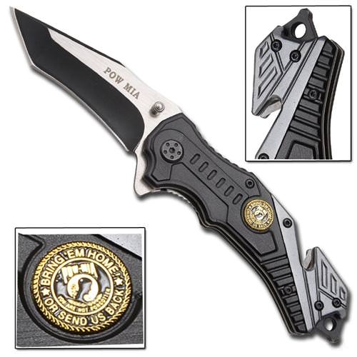 Spring Assist - Legal Auto Knife - Tactical POW MIA Rescue - TOPHATTER'S ARMORY DEALS