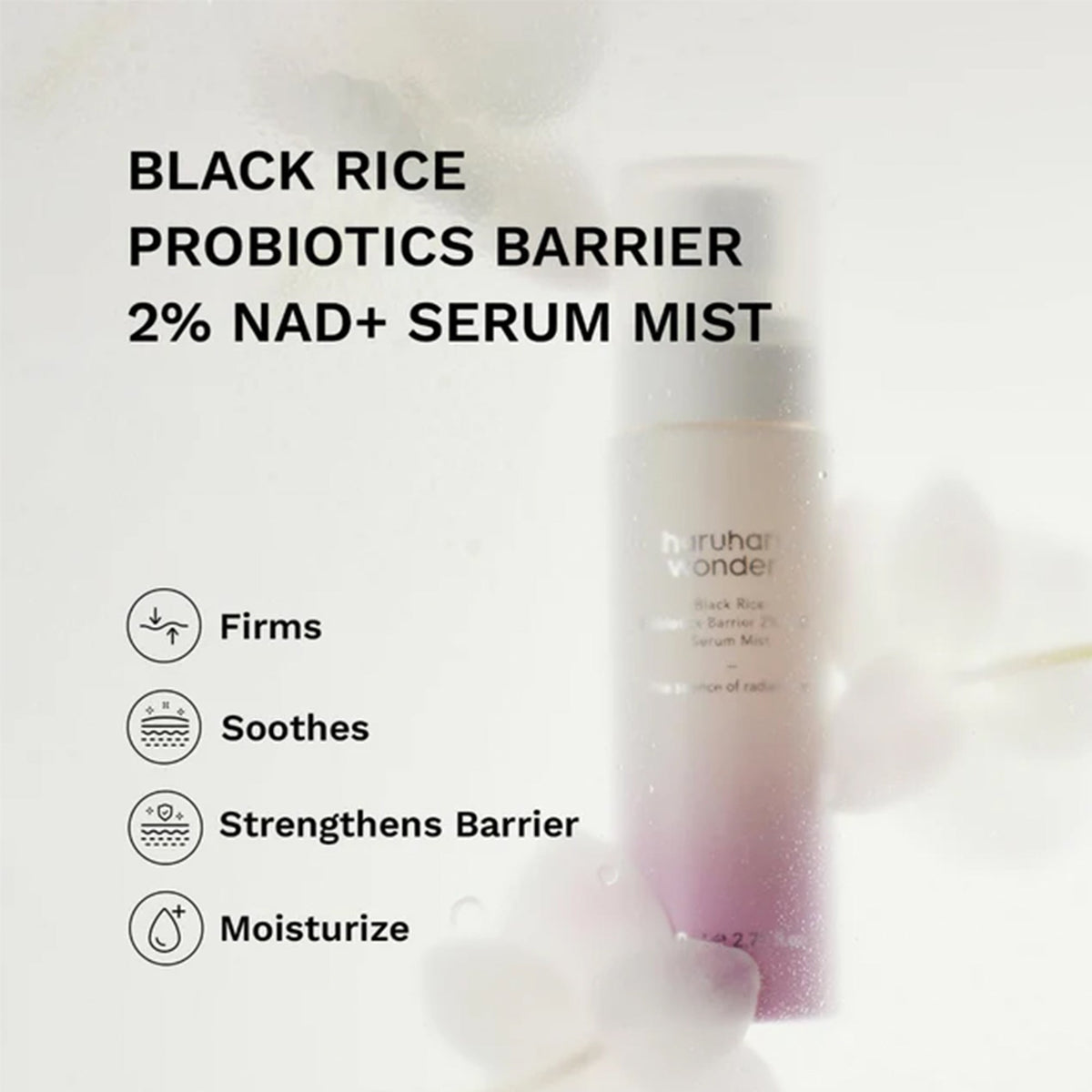 HaruHaru Wonder Black Rice Probiotic Barrier 2% NAD + Serum Mist 80ml Spray