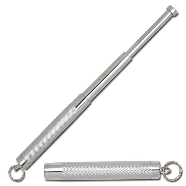 Self Defense Keychain Mini Baton Silver Finish