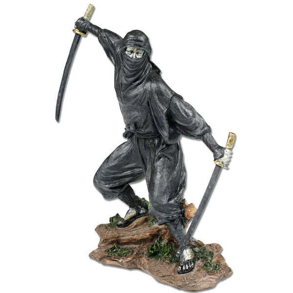 Ninja Holding Swords - 7.5 Inch Polyresin Statue - TOPHATTER'S ARMORY DEALS