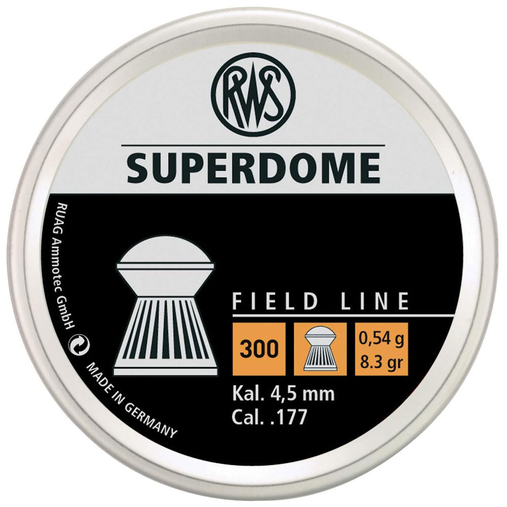 RWS Superdome Field Line Airgun Pellets .177 Caliber, 8.3 Grains, 300 Count - TOPHATTER'S ARMORY DEALS