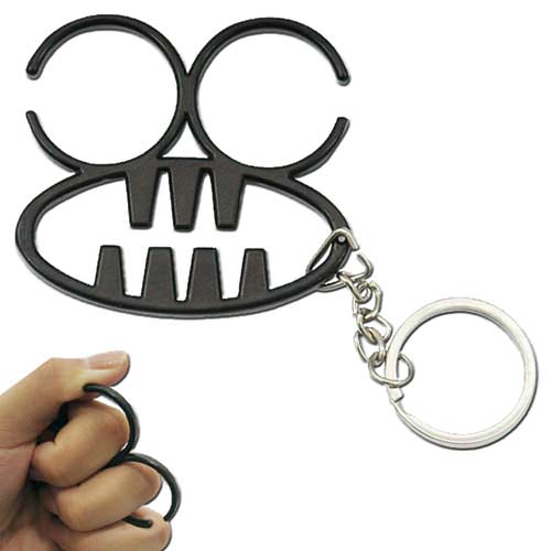 Self Defense Frogger Keychain Mini Knuckle Black - TOPHATTER'S ARMORY DEALS