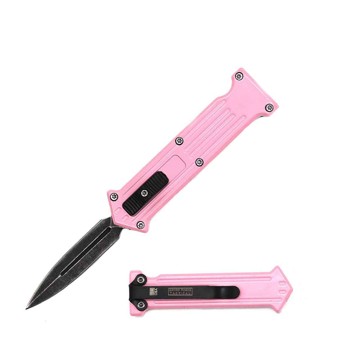 5" Pink Double Action MINI JOKER OTF Automatic knife - TOPHATTER'S ARMORY DEALS